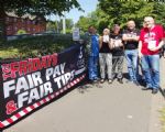 Protest outside TGI Fridays Prestwich